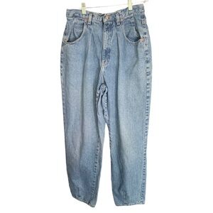 Vintage PS Gitano High Waisted Barrel Tapered Pleated Jeans Sz S/M